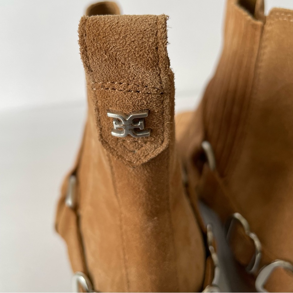 NWOT Bellamie Sam Edelman Tan Suede Women’s Booties Size 7b - Picture 9 of 11